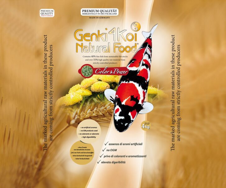 Genki4Koi Natural Food® Color&Power 4kg 5 mm - high quality Koi Futter
